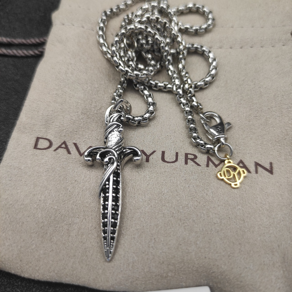 David Yurman dagger and sword necklace